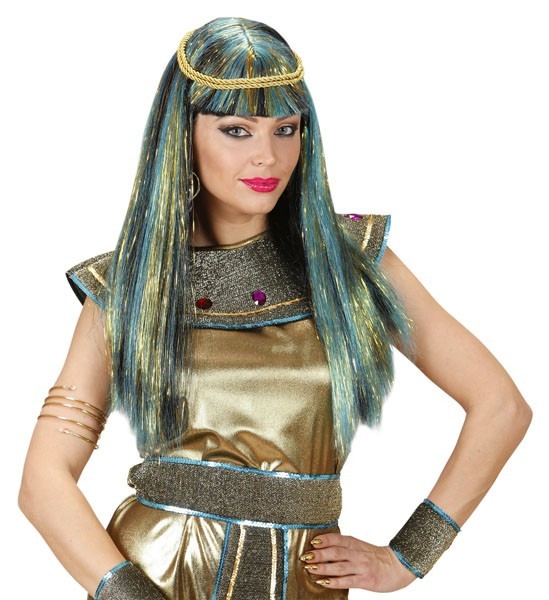Hermosa peluca de Cleopatra para mujer