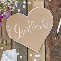 Preview: Country love wedding heart guest book