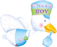 Baby shower Its a Boy Stork Foil Balloon