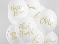 Preview: 6 chill out party balloons white 30cm