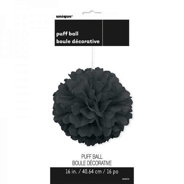Black And White Party Fluffy Pompon 40cm 2