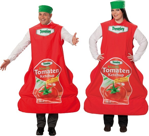 Crazy Ketchup Flasche Unisex Kostüm