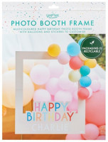 Oversigt: Farverig fødselsdags fotoramme 72 x 60 cm