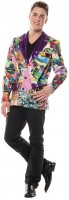 Oversigt: Farverig blomst power party-jakke til mænd