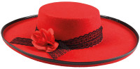Sombrero de mujer rojo festivo