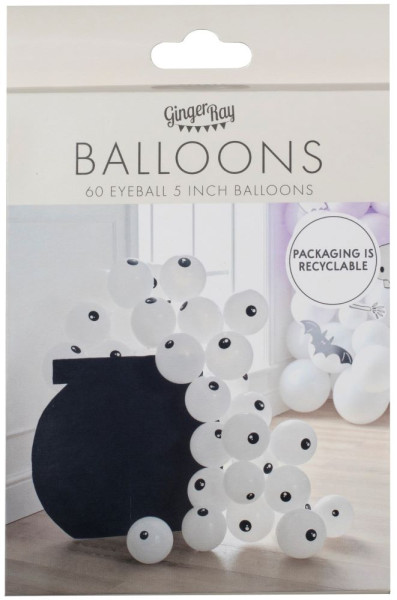 60 Augapfel Luftballons 13cm 3