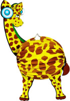 Vorschau: Süße Giraffen Laterne 44cm