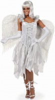 Silver angel dress in corsage look