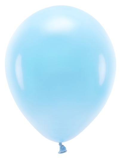 10 eko pastelowych balonów baby blue 26cm