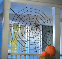 Halloween XXL touw spinnenweb zwart 1,50 x 1,50 m