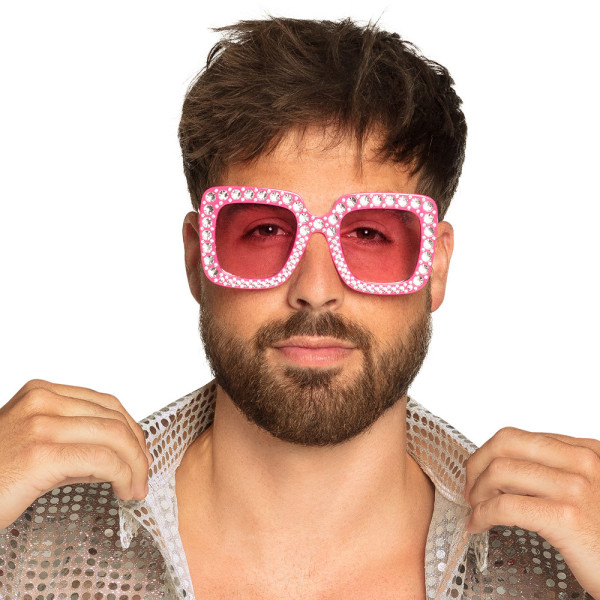 Gafas de fiesta Bling Bling rosa