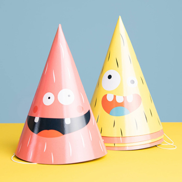 TOYMYTOY Cappelli per Feste di Compleanno Cappelli a Cono Cappellini da Festa per Bambin e Adulto Argento 12 Pezzi 