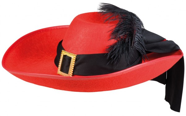 Sombrero mosquetero rojo 2