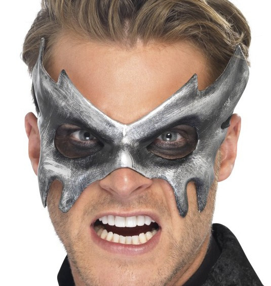 Máscara de Halloween de plata noble