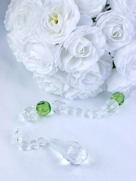 50 perles de cristal transparentes 1cm 3