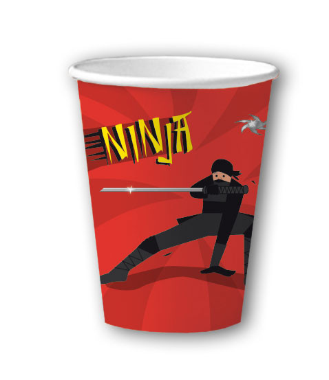 8 vasos Ninja Party 200ml