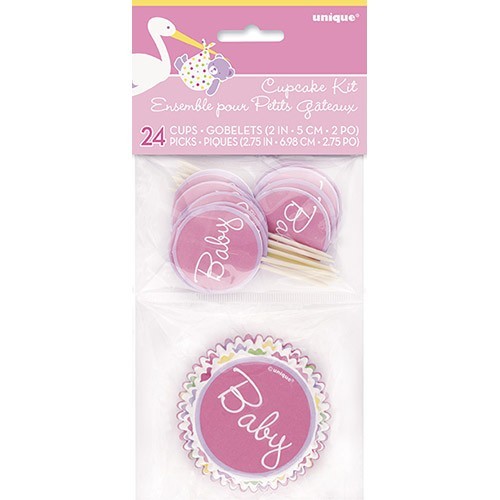 Baby Girl Storch Cupcake Buffet Set 24 pièces