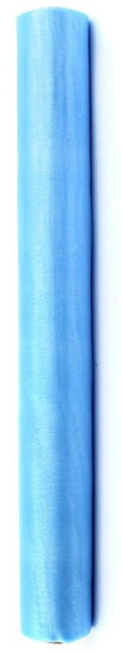 Organza stof Julie azuurblauw 9m x 36cm