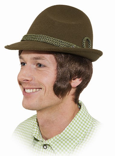 Sombrero tirolés tradicional marrón