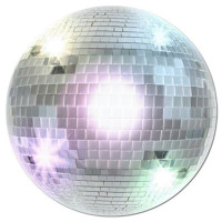 70s groove disco ball väggmålning 33,5 cm