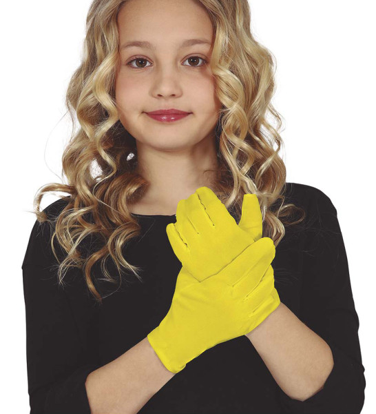 Handskar för barn i gult
