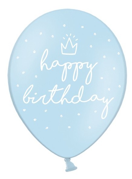 50 My Birthday Luftballons blau 30cm