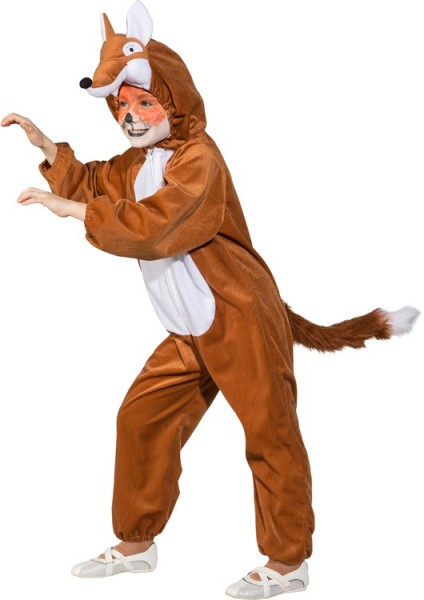 Mono de zorro marrón con capucha