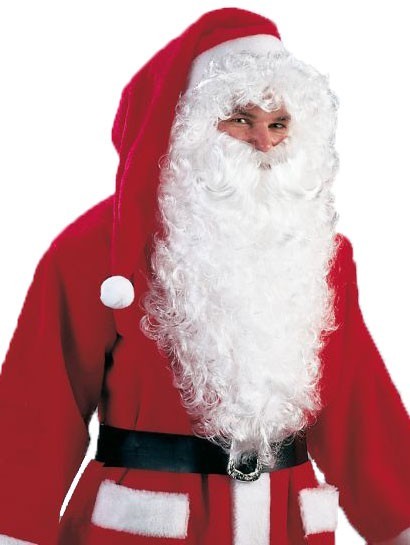 Santa Claus Weihnachtsmannbart In Reinweiß
