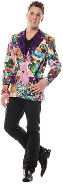 Colorful Flower Power Party Jacket For Men 4