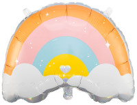 Aperçu: Ballon aluminium magique arc-en-ciel 55cm
