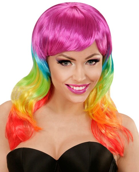 80s Rainbow Ladies Wig