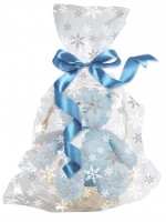 Vorschau: Schneeflocken Geschenktüte 61 x 63,5cm