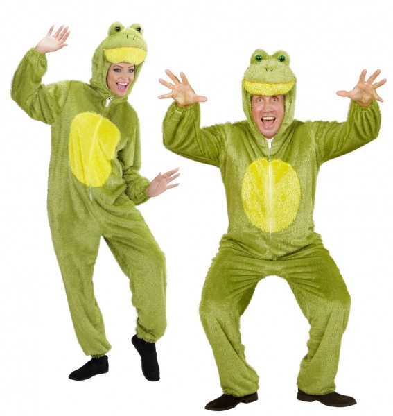 Plush frog costume overall