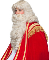 Aperçu: Perruque de Père Noël nostalgique avec barbe et sourcils
