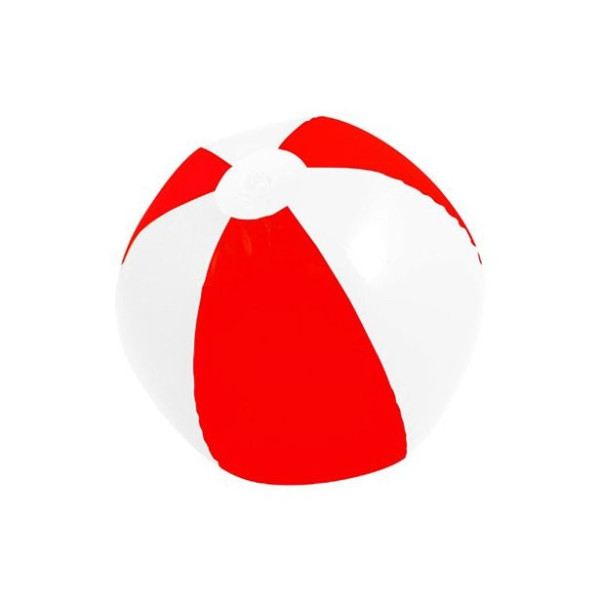 Gestreifter Strandball Rot weiß 1m