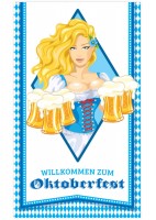 Aperçu: Décoration de porte Oktoberfest bière Liesl 70cm x 1,2m