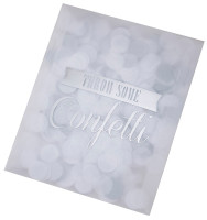 Vista previa: Bolsa de confeti plateado y blanco 7g