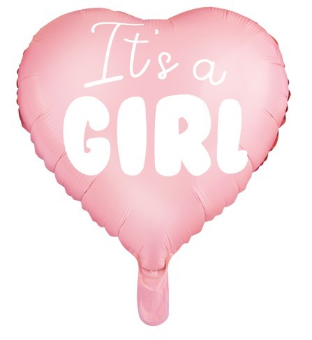 Baby prinsesse hjerte ballon 45cm