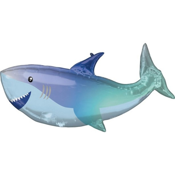 Globo de foil tiburón amigable 96cm