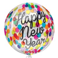 Vorschau: Orbz Ballon New Year Konfettiregen 40cm