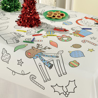 Vorschau: Weihnachtswelt Tischdecke zum Bemalen 1,2m x 91cm