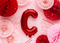 Vorschau: Roter C Buchstabenballon 35cm