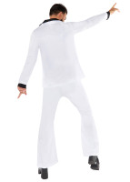 Widok: Biały męski garnitur imprezowy Night Fever z lat 70