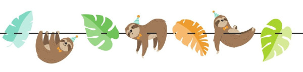 Party sloth garland 2.7m