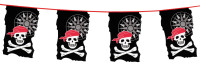 Piraten Totenkopf Wimpelkette 10m
