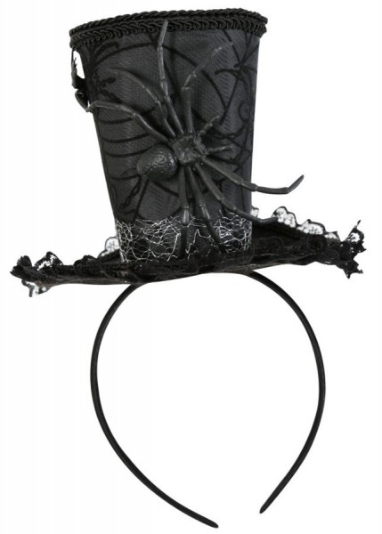 Czarny pająk Mini Halloweenowy kapelusz