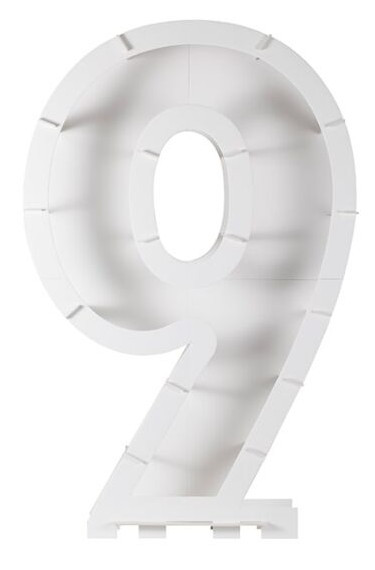 Inflatable number 9 balloon stand