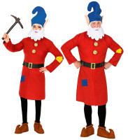 Dwarf costume for adults in red