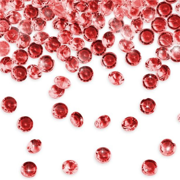 550 rozproszonych diamentów, czerwony robin 0,6 cm