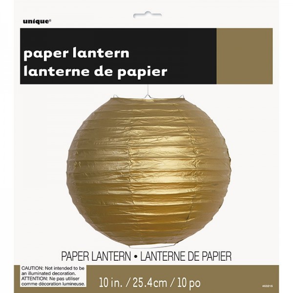 Lampion lantern partynight gold 25cm 2